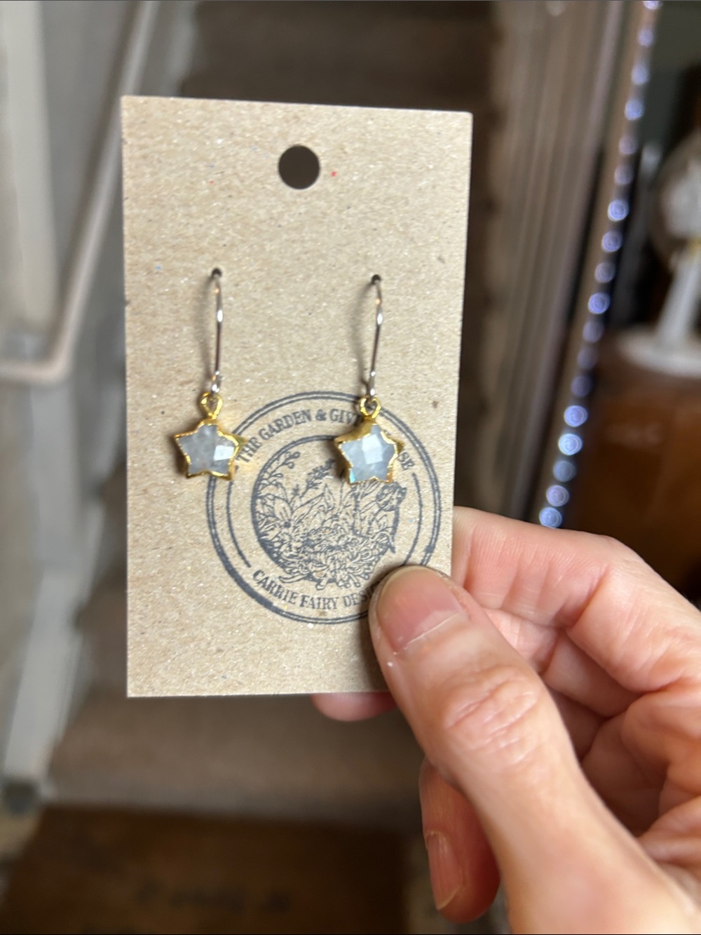 Carrie Fairy Designs Wish Stars in Labradorite Bright Gold Detail Classic